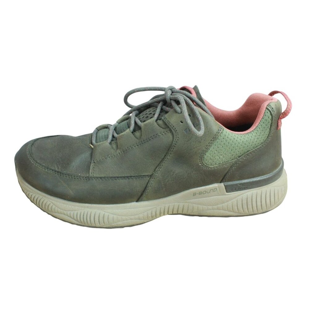 LL Bean Dirigo Leather Sneakers Waterproof Dark Loden Size 11.5 M